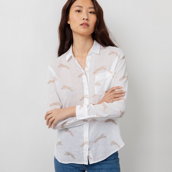 Rails Charli golden cheetah shirt - Picture 4 of 9